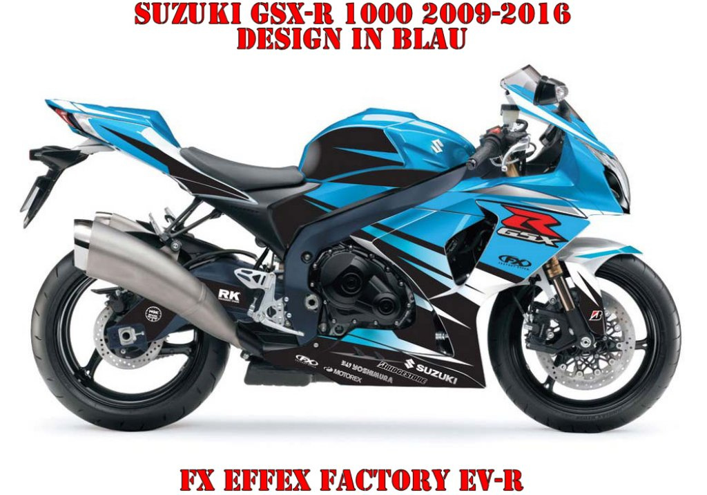 Beispiel Bild für die Farben, EV-R Blau für Suzuki GSX-R 1000 2009-2016